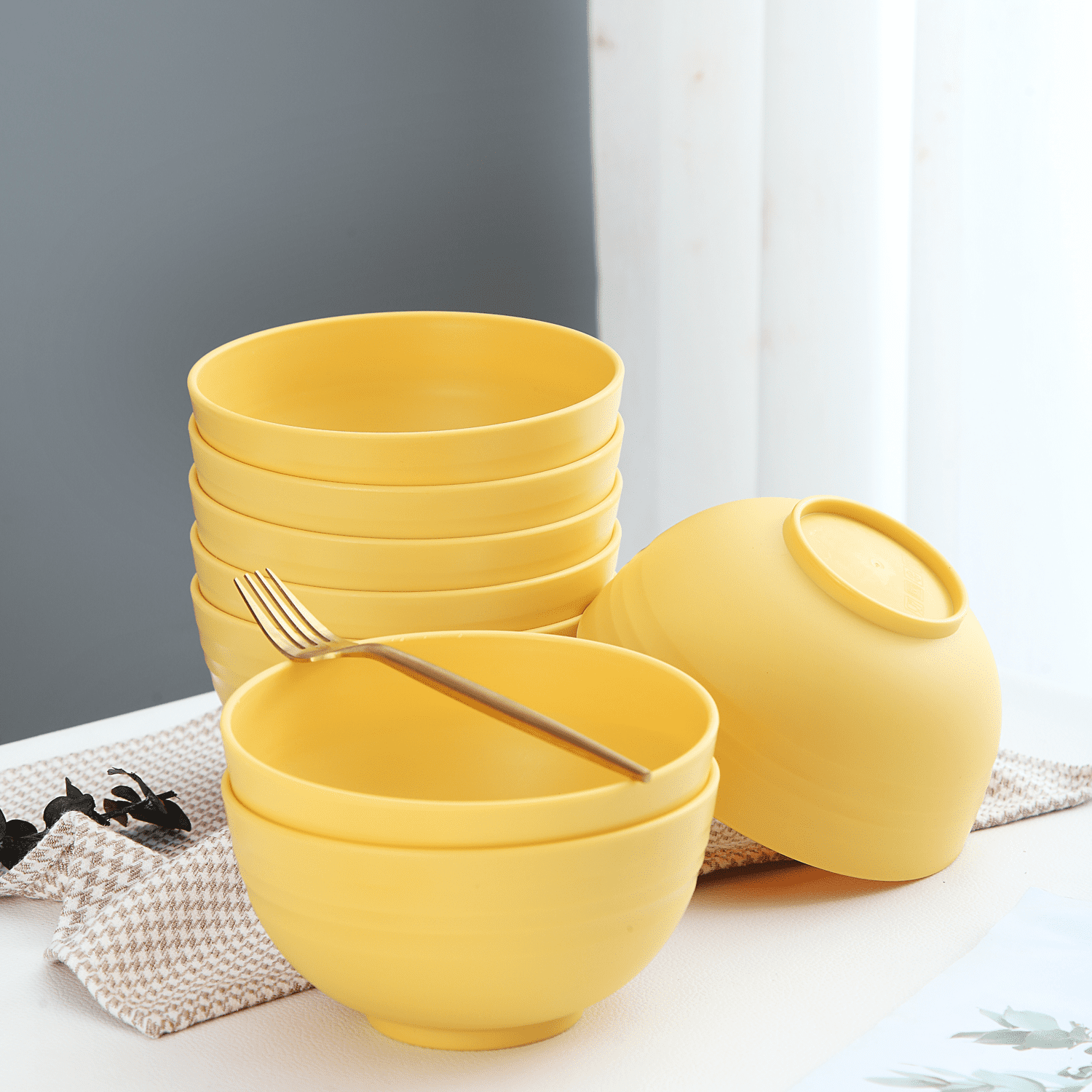 US$ 21.99 - Cereal Bowls 8 Pieces, Reusable Light Weight Bowl For