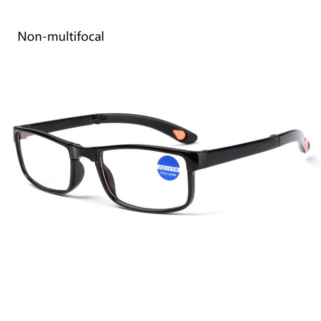 Folding Multifocal Progressive Reading Glasses Anti-Blue Light Lens Optical Glasses Men Women Computer Hyperopia Eyewear Non-multifocal +200