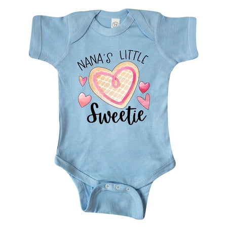 

Inktastic Nana s Little Sweetie with Pink Heart Cookie Gift Baby Boy or Baby Girl Bodysuit