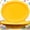 Yellow, variant on Disposable Plastic Plates – Heavy Duty White Dinner Plates for Birthday, Picnic, BBQ, Easter, Spring Day, Oval Shape (10" x 12")