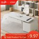 thumbnail image 2 of Reception Computer Desk Standing Writing Conference Executive Office Desk Drawers Organizers Escritorios De Ordenador Furniture My Lux Decor Round, 2 of 16