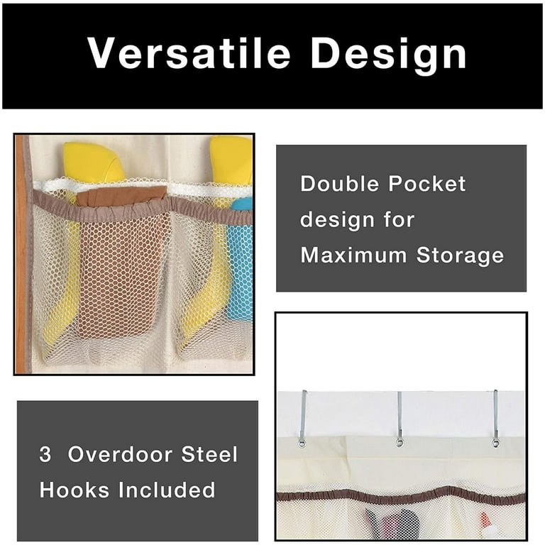 Smart Design Over The Door Organizer - 42 Pockets with Elastic
