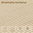 thumbnail image 6 of Vcatnet Accent Chair with Ottoman, Corduroy Armchair with Adjustable Backrest and Side Pocket, Comfy Reading Chair for Living Room, Bedroom, Apartment, Beige, 6 of 8