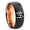 Black And Rose Gold, variant on Kanji Prayer Dome Gold Plated Tungsten Men Ring 10MM
