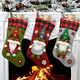 thumbnail image 4 of Paquete de 2 calcetines navideños, 3D Gnome Santa Calcetín navideño Chimenea Calcetín colgante MFZFUKR CPB-SSW05-2, 4 of 5