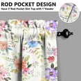 thumbnail image 5 of Kitchen Curtains and Valance Set 36 Inch Tier Pioneer Colorful Floral 3 Pieces Set Dining Room Small Curtain Drapes Cafe Curtains Valance for Home Decor Rod Pocket, 5 of 6
