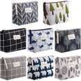 thumbnail image 1 of 8 Bolsas de Cosm&eacute;ticos de Lona Bolsa de Maquillaje Estampada Monedero Multifunci&oacute;n Organizador de Viaje con Cremallera Neceser para Vacaciones de Oto&ntilde;o Regalo de Cumpl, 1 of 7