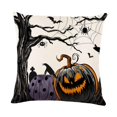 thumbnail image 2 of Funda de almohada de Halloween, funda de almohada cuadrada, decoración moderna para el hogar, funda de cojín de poliéster para regalo, restaurante y Estilo D, 2 of 8