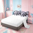 thumbnail image 3 of Erosebridal Modern Geometric Plaid 7 Pieces Bedding Comforter Set,Purple Princess Bowknot Full Bedding Set For Girls Women,Reversible, 3 of 7