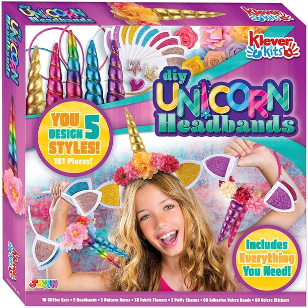 Klever Kits Create Your Own Unicorn Headband Girls Art & Craft Kit DIY