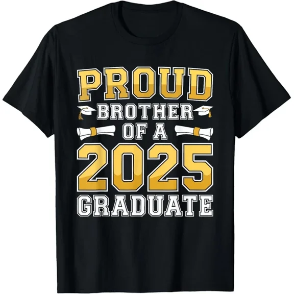DOPASHIRT Proud Brother Of A 2025 Graduate Shirt Class 2025 Graduation T-Shirt Unisex S-5XL Hot Trending Shirt, Vintage Birthday Gift