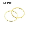 thumbnail image 3 of Unique Bargains 100 Pack 15mm Brass Hollow Circle Bezel Round Linking Rings(Gold), 3 of 4
