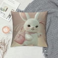 thumbnail image 2 of Orinice Bunny Graphic Decorative Throw Pillow Cover for Home Couch Living Room Bed Sofa Square Pillowcase 1PC 20x20in, 2 of 5