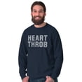 thumbnail image 3 of Heartthrob Funny Handsome Single Love Men's Long Sleeve Tee T Shirt Brisco Brands M, 3 of 6
