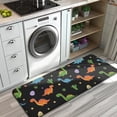 thumbnail image 3 of Black Dinosaurs Eggs Cacti Pattern Kitchen Rug Mat,Kitchen Runner Rugs Non Skid Washable,Decorative Kitchen Floor Mats for Kitchen,Sink,Laundry,17"x47.2", 3 of 7