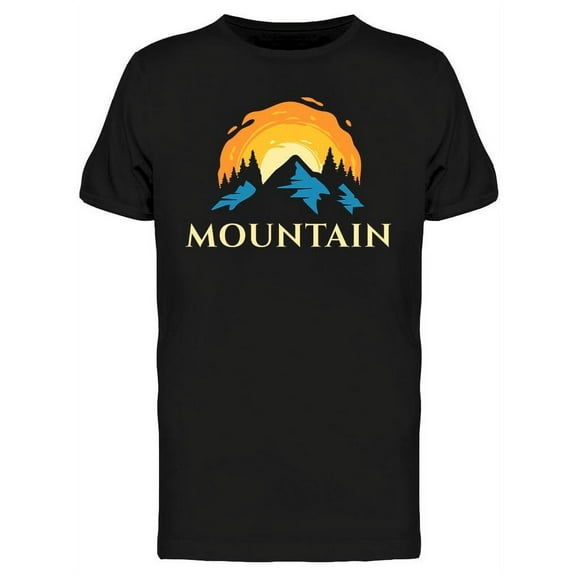 Mountain Slogan And Sunset T-Shirt Men -Image by Shutterstock, Male Small