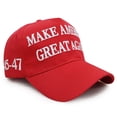 thumbnail image 3 of Make America Great Again Slogan USA Flag Hat 2024 Donald Trump Parasol Algodón, 3 of 9