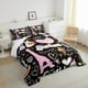 thumbnail image 4 of Tower Comforter Set Pink Heart Strawberry Unicorn Decor juego de cama 3pcs para, 4 of 6