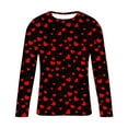 thumbnail image 5 of hotojiny Long Sleeve Shirts for Men Valentine's T-Shirt Heart Printed Tees Cute Crew Neck Pullover Top Valentine's Day Outfit, 5 of 5