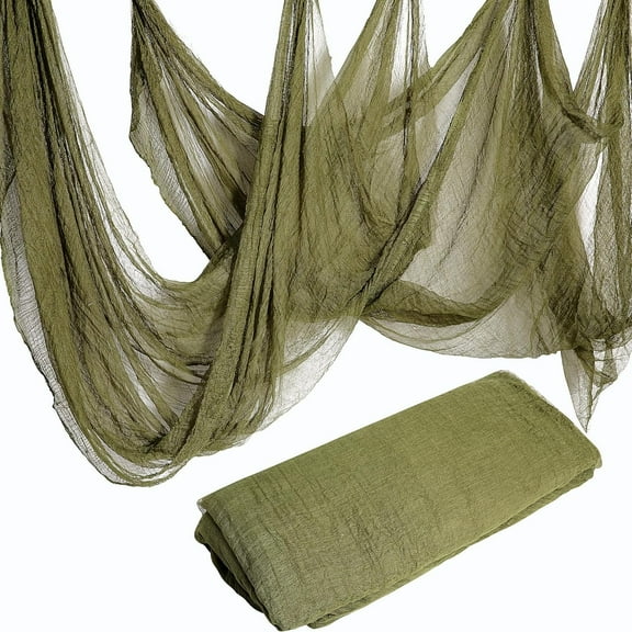 Ebaokuup 400"x71" Spooky Green Gauze Cloth, Large Roll of Scary Fabric for Halloween Party & Haunted House Decor