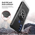 thumbnail image 7 of Compatible for Cricket Innovate E 5G Case w/Tempered Glass Screen Protector [Military Grade] Ring Car Mount Kickstand Shockproof Hard Phone Case - Black, 7 of 7
