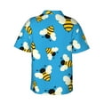 thumbnail image 3 of Disketp Hawaiian Shirts For Men,Flying Bees Print Mens Casual Short Sleeve Button Down Shirts Beach Shirt, 3 of 8
