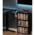 thumbnail image 6 of DVD Storage Cabinet Shelf, 3 Tier Media Storage Tower for CDs & Video Games, Freestanding Organizer Shelf for Living Room Home Office, Holds 80+ DVDs(Black), 6 of 8