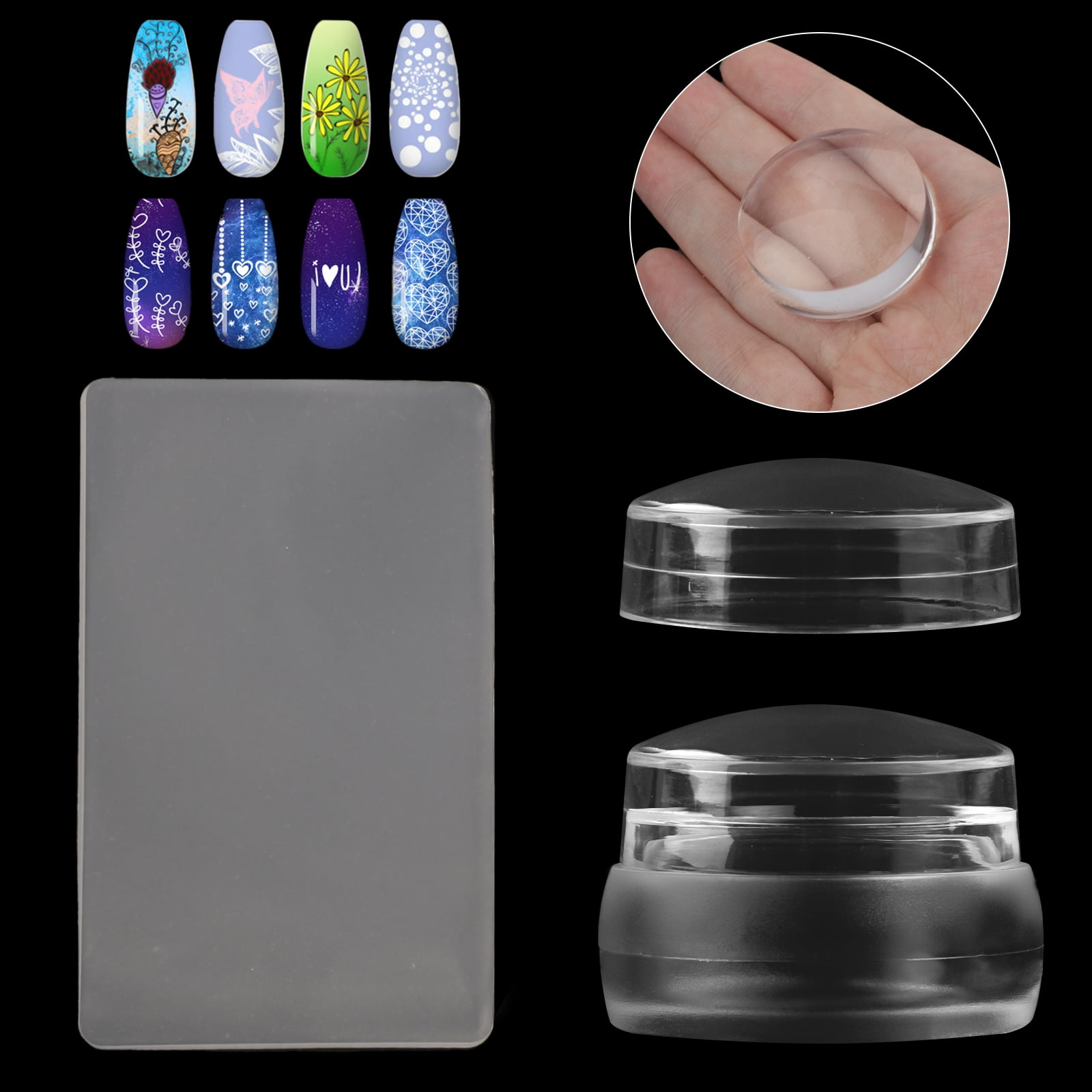 Clear Jelly Nail Stamper with Scraper - Fernanda's Beauty & Spa Supplies