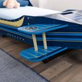 KidKraft Wooden Airplane Toddler Bed with Storage and Spinning