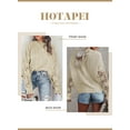 thumbnail image 2 of HOTAPEI Pullover Sweaters for Women Lace Crochet Long Sleeve Sweaters Hollow Out Sweater Crewneck Knit Pullover Tops, 2 of 6