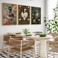 thumbnail image 4 of Hieng William Morris Wall Hieng Forest Animal Canvas Prints Wall Hieng Sets Farmhouse Living Room Decor Fox Rabbit Eagle Gothic Vintage Botanical Floral Oil Painting Pictures, 4 of 6