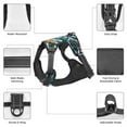 thumbnail image 3 of Vsdgher Colorful Fishing Baits Pattern Dog Harness,No Pull Pet Harness with Soft Padded Handle,Adjustable Reflective Vest with 2 Buckles,4 Slide Buckles,S-XL Medium, 3 of 4