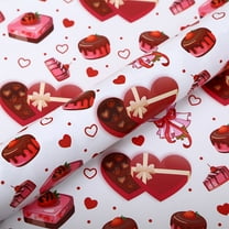 KCEHTA Valentine’s Day Wrapping Paper, Heart Wrapping Paper Roll, Valentine Gift Wrapping Paper, Christmas Gift Box Wrapping Paper, Folded Flat Wrapping Paper for Birthday, Wedding, Anniversary