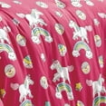 thumbnail image 5 of Pink Unicorn and Rainbow Kids Comforter Set Twin Size Hot Pink 3-Piece Kids Bedding with Cute Pattern Girls, 5 of 12