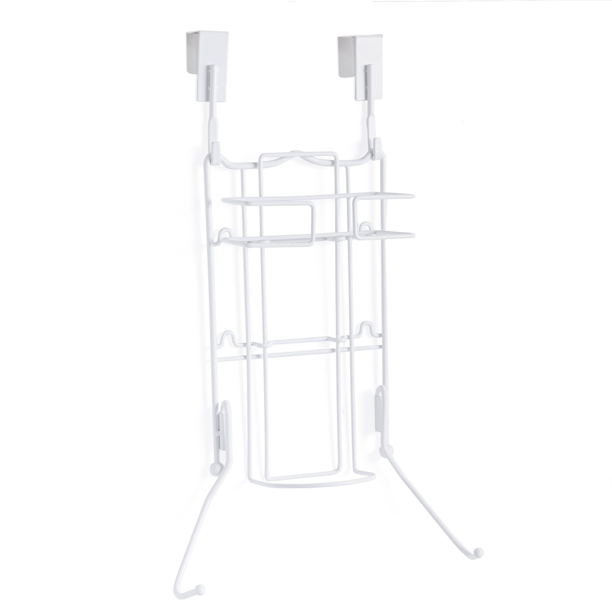 Mainstays Over‑the‑Door Iron & Ironing Board Holder – Space‑Saving Steel Storage Rack, White