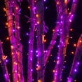 thumbnail image 5 of DAZZLE BRIGHT Halloween 300 LED String Lights, 100FT String Lights with 8 Lighting Modes, Halloween Decorations for Party Carnival Supplies, Outdoor Yard Garden Decor (Purple & Orange), 5 of 10