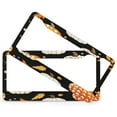 thumbnail image 2 of License Plate Frame Pumpkins And Acorns with Polka Dots License Plate Frame License Plate Shield Frame 2 Pcs Set Thanksgiving Pumpkin Autumn Aluminum License Plate Cover 12.3" X 6.3", 2 of 6