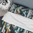 thumbnail image 4 of Designart "Rhythmic Geometry In Chic Blue" Geometric Bedding Covert Set - Modern & Contemporary Bed Set With 2 Shams, 4 of 5