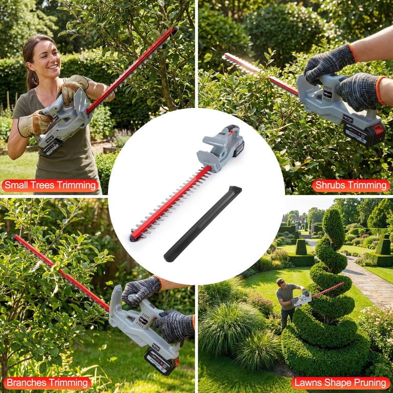 UNTIMATY 21V Cordless Hedge Trimmer, 20" Dual-Action Blade photo 8