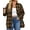 Brown, variant on Fantaslook Plus Size Flannel Plaid Shirts for Women Long Sleeve Button Down Shirts Casual Loose Blouses Tops