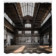 thumbnail image 3 of Ambesonne Industrial Shower Curtain, Old Hangar, 69"Wx70"L, Brown White Grey, 3 of 3