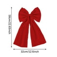 thumbnail image 2 of Yucurem Large Velvet Red Bows Ornaments, 12.6 x 22.8 in Giant Xmas Tree Ribbon Hanging Bows for Christmas Wedding Birthday Party Supplies, 2 of 6