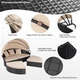 thumbnail image 3 of Walsunny Patio Furniture Outdoor Round Daybed with Retractable Canopy Wicker Rattan, Seating Separates Cushioned Seats, 3 of 8