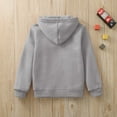 thumbnail image 4 of KaLI_store Girls Outfit Sets Solid Color Drop Shoulder Hoodie Sweatshirt and Jogger Sweatpants 2 Piece Boys Outfits Grey,4-5 Years, 4 of 4