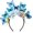 Blue, variant on Flower Headband for Women - Butterfly Monarch  Party Kentucky Floral Fascinators Halloween Costume Headpiece