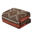 thumbnail image 3 of 7-Piece Southwestern Comforter Set – Burnt Orange & Brown with Tribal Diamond Embroidery – Soft Microfiber Bedding with OEKO-TEX Certification (Chiriga, King), 3 of 7
