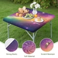 thumbnail image 4 of Colorful Tie Dye Nebula Pattern Square Fitted Tablecloth with Elastic Edge,Square Table Cover,Washable Elastic Table Cover for Home Kitchen Party Decor 34"x34", 4 of 6