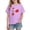 Purple, variant on breaise Girls Boys Toddler Holiday Tees Valentine's Day Casual Graphic Shirts Loose Fit Short Sleeve Crew Neck Tshirt Solid Color Basic Kids T-Shirts