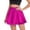A-Hot Pink41, variant on Women's Solid Color Leather Mini Skirt High Waist Flared Skirt Edgy Casual Club Skirts Coffee S