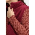 thumbnail image 6 of CASSIE LIZ Plus Size Vests 3X Womens Fashion Wine Red Fleece Sherpa Fall Vests Zip Up Ladies Casual Vests Fuzzy Winter Vest Jackets Lightweight Sleeveless Loose Fit Vests with Pocket 3XL 22W 24W, 6 of 12
